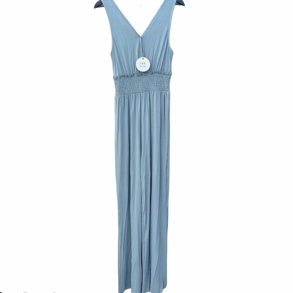 Pink Rose Wide leg stretch jumpsuit Sage Gree Size Medium